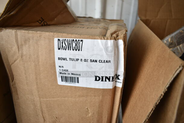 4 BRAND NEW SCRATCH AND DENT! Items Including 330M1320W Elite Global Solutions M1320 20" x 12 3/4" White Rectangular Melamine Serving Platter, Dinex DXSWC807 8 oz. Clear Tulip Bowl - 48/Case, Fat Daddio's SSRD-6020 ProSeries 6" x 2" Stainless Steel Round Cake Ring. 4 Times Your Bid!  - Image 6 of 7