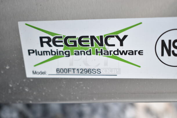 BRAND NEW SCRATCH AND DENT! Regency 600FT1296SS 12" x 96" 14-Gauge Stainless Steel Floor Trough with Grate - Image 5 of 5