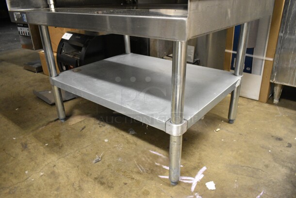 Stainless Steel Commercial Equipment Stand w/ Metal Under Shelf.  - Image 2 of 4