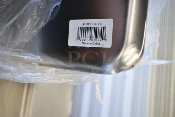 8 BRAND NEW SCRATCH AND DENT! Stainless Steel Items Including 2 176SSPILLFL Choice Full Size 6" Deep Stainless Steel Steam Table Spillage Pan, 5 4070130 Choice 1/3 Size Stainless Steel Solid Steam Table / Hotel Pan Cover, 4070110 Choice Full Size Stainless Steel Solid Steam Table / Hotel Pan Cover. 8 Times Your Bid!  - Image 4 of 8