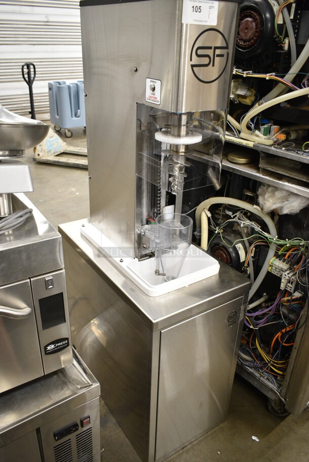 BRAND NEW! Swirl Freeze D Stainless Steel Commercial Floor Style Ice Cream Drilling Mixing Machine on Slim Equipment Stand. 120 Volts, 1 Phase. Tested and Working! - Image 5 of 12