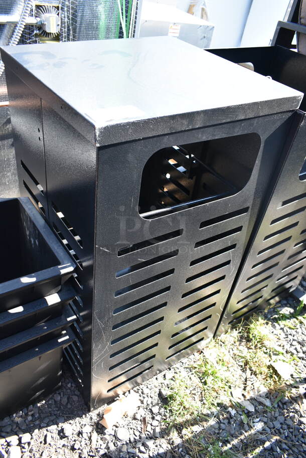 2 Black Metal Trash Can Shells. 2 Times Your Bid! - Image 4 of 6