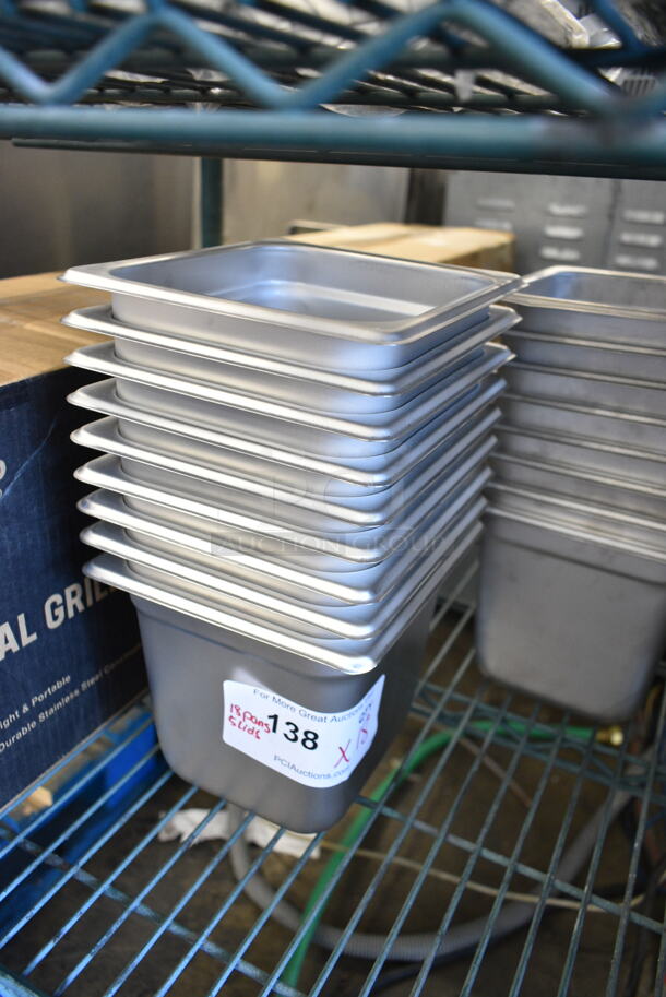 18 BRAND NEW SCRATCH AND DENT! Stainless Steel Items Including 5 4070260 Choice 1/6 Size Stainless Steel Slotted Steam Table / Hotel Pan Cover, 4070669 Choice 1/6 Size 6" Deep 24 Gauge Anti-Jam Stainless Steel Steam Table / Hotel Pan. 18 Times Your Bid!  - Image 5 of 8