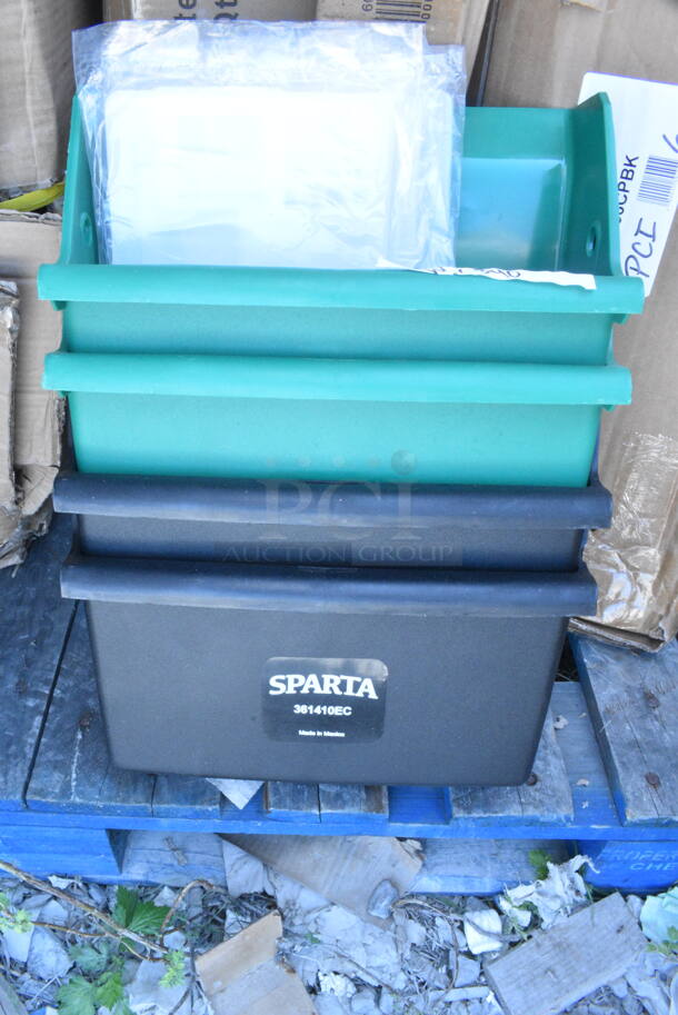  6BRAND NEW SCRATCH AND DENT! Items Including Regency 460EB2436 24" x 36" NSF Black Epoxy Wire Shelf, Sparta Carlisle Sparta 361410EC03 12" Upright Dustpan w/o Handles, 407FLXLID4 Flexsil Lid 1/4 Size High-Heat Silicone Steam Table / Hotel Pan Lid. 6 Times Your Bid! May Be Missing Pieces.  - Image 3 of 4