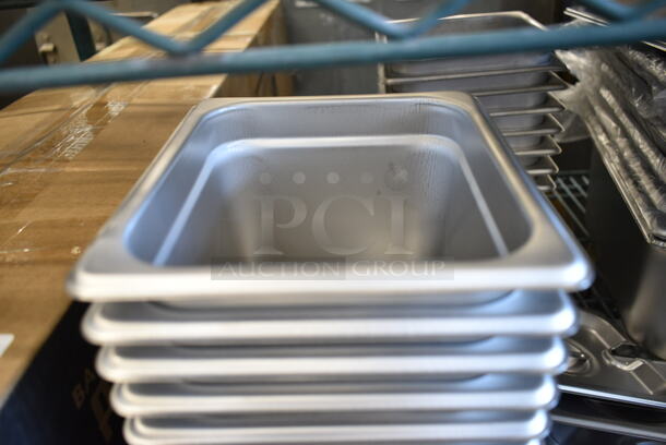 18 BRAND NEW SCRATCH AND DENT! Stainless Steel Items Including 5 4070260 Choice 1/6 Size Stainless Steel Slotted Steam Table / Hotel Pan Cover, 4070669 Choice 1/6 Size 6" Deep 24 Gauge Anti-Jam Stainless Steel Steam Table / Hotel Pan. 18 Times Your Bid!  - Image 7 of 8