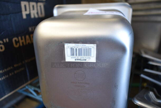 18 BRAND NEW SCRATCH AND DENT! Stainless Steel Items Including 5 4070260 Choice 1/6 Size Stainless Steel Slotted Steam Table / Hotel Pan Cover, 4070669 Choice 1/6 Size 6" Deep 24 Gauge Anti-Jam Stainless Steel Steam Table / Hotel Pan. 18 Times Your Bid!  - Image 8 of 8
