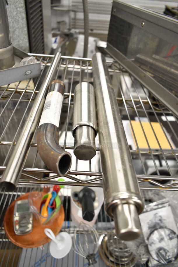 ALL ONE MONEY! Tier Lot of Various Metal Items Including Cup Dispenser, Legs, Prep Table Lid Piece,   - Image 7 of 12