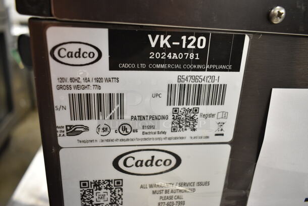 BRAND NEW SCRATCH AND DENT! 2024 Cadco VK-120 Stainless Steel Commercial Countertop Electric Powered Convection Oven. 120 Volts, 1 Phase. Tested and Working!  - Image 9 of 9