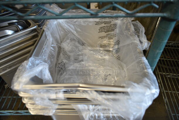 23 BRAND NEW SCRATCH AND DENT! Stainless Steel Items Including 5 4070120 Choice 1/2 Size Stainless Steel Solid Steam Table / Hotel Pan Cover, 6 4070269 Choice 1/2 Size 6" Deep Anti-Jam Stainless Steel Steam Table / Hotel Pan, 6 4070290 Choice 1/9 Size Stainless Steel Slotted Steam Table / Hotel Pan Cover, 6 4070969 Choice 1/9 Size 6" Deep Anti-Jam Stainless Steel Steam Table / Hotel Pan. 23 Times Your Bid!  - Image 6 of 12
