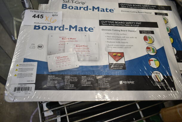6 BRAND NEW SCRATCH AND DENT! San Jamar CBM1016 Saf-T-Grip Board-Mate 16" x 10" White Cutting Board Mat. 6 Times Your Bid!  - Image 3 of 4