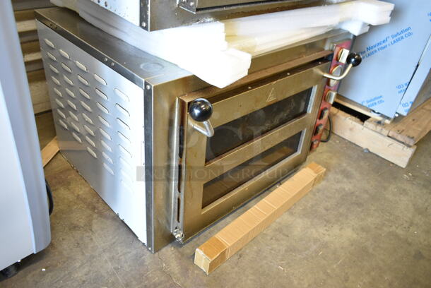 LIKE NEW! Avantco 177DPO18DS Stainless Steel Commercial Countertop Double Deck Countertop Pizza/Bakery Oven w/ 1 Cooking Stone. 240 Volts, 1 Phase. - Image 3 of 9