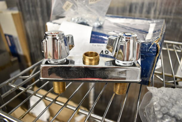 2 BRAND NEW SCRATCH AND DENT! Items Including T&S B-0155-LNEZ Add On Faucet for EasyInstall Pre-Rinse Faucets - No Nozzle and Faucet w/ Handles. 2 Times Your Bid!  - Image 5 of 7