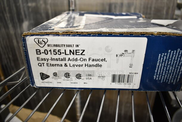 2 BRAND NEW SCRATCH AND DENT! Items Including T&S B-0155-LNEZ Add On Faucet for EasyInstall Pre-Rinse Faucets - No Nozzle and Faucet w/ Handles. 2 Times Your Bid!  - Image 7 of 7