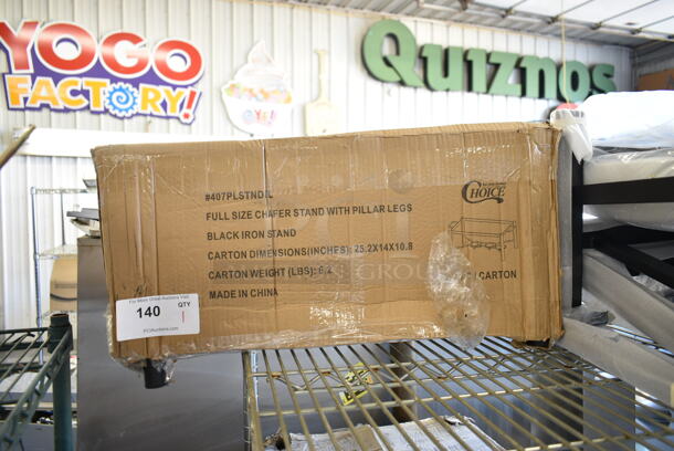 BRAND NEW SCRATCH AND DENT! Acopa 407PLSTNDFL 8 Qt. Full Size Wrought Iron Pillar Chafer Stand - Image 2 of 3