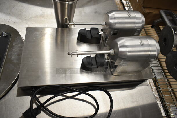 BRAND NEW SCRATCH AND DENT! AvaMix DM-B-21C Freestanding Double Spindle Drink Mixer / Milkshake Machine. See Pictures For Damage. 110-120 Volts, 1 Phase. Tested and Working! - Image 3 of 7
