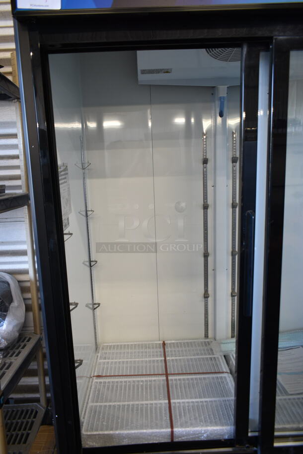 BRAND NEW SCRATCH AND DENT! 2024 KoolMore MDR-2D-GSLD Metal Commercial 2 Door Reach In Cooler Merchandiser w/ Poly Coated Racks. 115 Volts, 1 Phase. Tested and Working! - Image 9 of 11