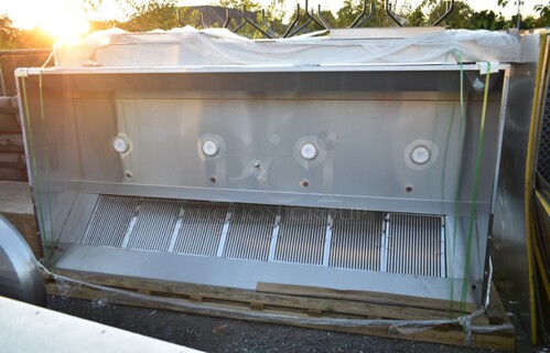 BRAND NEW! 10.5' CaptiveAire 6024 ND-2 Stainless Steel Commercial Grease Hood w/ Filters and Lights. 
