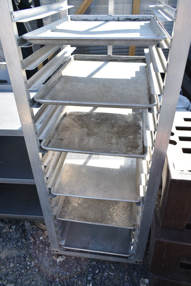 Metal Commercial Pan Transport Rack on Commercial Casters.  - Image 3 of 3