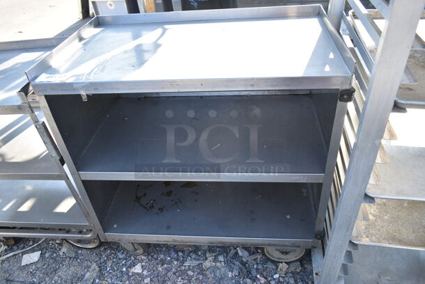 Stainless Steel 3 Tier Cart on Commercial Casters.  - Image 1 of 4