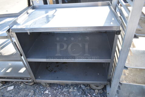 Stainless Steel 3 Tier Cart on Commercial Casters. 