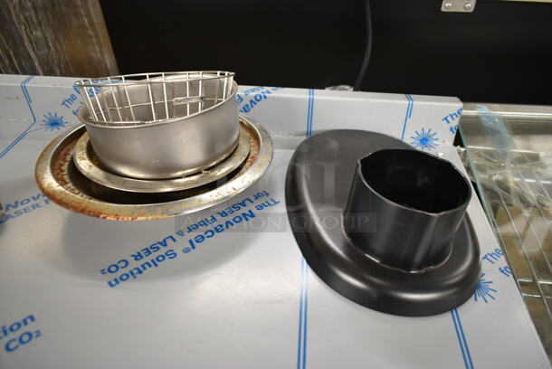ALL ONE MONEY! Lot of Various Items Including Metal Piece, Gloves, Range Drip Pans.  - Image 4 of 8