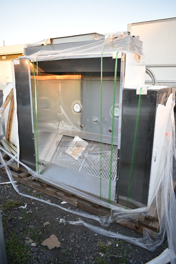 BRAND NEW! 6' CaptiveAire 6024 ND-2 Stainless Steel Commercial SELF CONTAINED Grease Hood w/ Filters and Light.  - Image 2 of 12