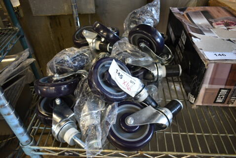 BRAND NEW SCRATCH AND DENT! Lot of 16 Commercial Casters.