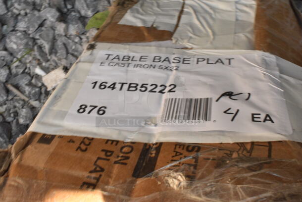 6 BRAND NEW SCRATCH AND DENT! Items Including Flat PX23 Auto Adjust Table Leg Post and 164TB5222 Lancaster Table & Seating 5" x 22" Straight Cast Iron Table Base Plate. 6 Times Your Bid! May Be Missing Pieces. - Image 6 of 6