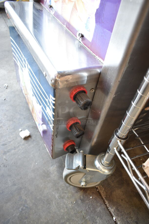 Sanjun Stainless Steel Commercial Countertop Air Cooled 2 Flavor w/ Twist Soft Serve Ice Cream Machine. 220 Volts. - Image 9 of 11