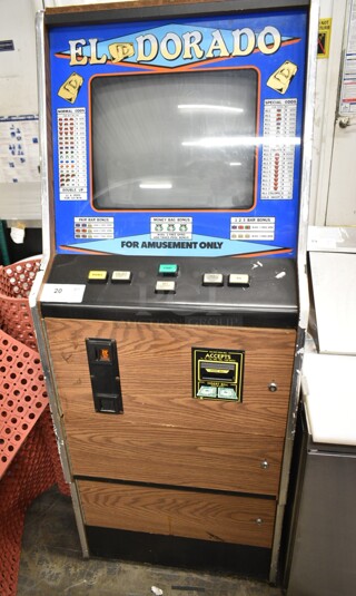 El Dorado Arcade Game w/ Bill and Coin Acceptor. Tested and Working!