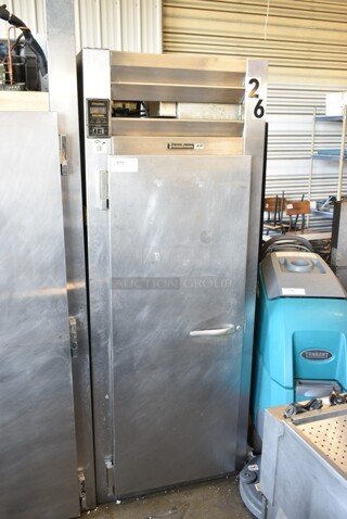 Traulsen Stainless Steel Commercial Single Door Reach In Cooler. Cannot Test Due To Cut Power Cord