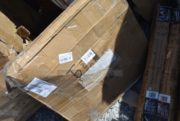 2 BRAND NEW SCRATCH AND DENT! Items Including 164TB2230 Lancaster Table & Seating 22" x 30" Cross Cast Iron Table Base Plate. 2 Times Your Bid! May Be Missing Pieces. - Image 3 of 3