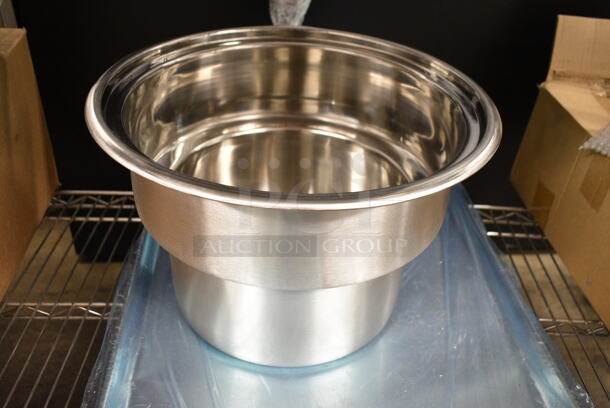3 BRAND NEW SCRATCH AND DENT! Items; 2 Choice 407BUNFULL Full Size 18" x 26" 19 Gauge Wire in Rim Aluminum Bun Pan / Sheet Pan and Cylindrical Drop In Bin. 3 Times Your Bid!  - Image 3 of 7