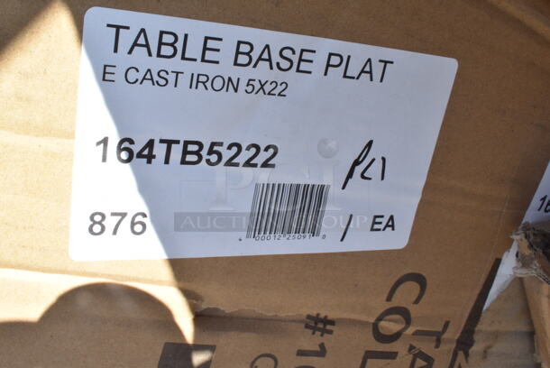 3 BRAND NEW SCRATCH AND DENT! Items Including Rubbermaid Slim Jim Trash Can, 164TB5222 Lancaster Table & Seating 5" x 22" Straight Cast Iron Table Base Plate, 164TCOLROD25 Lancaster Table & Seating 25 3/16" Standard Height Table Base Column and Rod. 3 Times Your Bid! May Be Missing Pieces. - Image 3 of 4