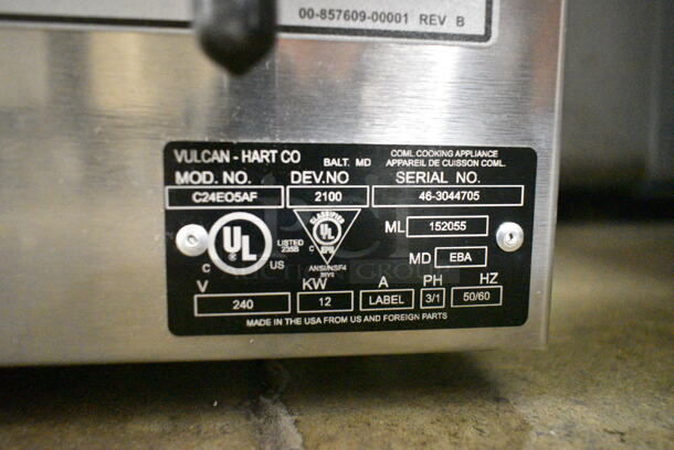 BRAND NEW SCRATCH AND DENT! Vulcan C24EO5AF Stainless Steel Commercial Countertop Electric Powered Single Deck Steam Cabinet. 240 Volts, 3/1 Phase. - Image 11 of 11