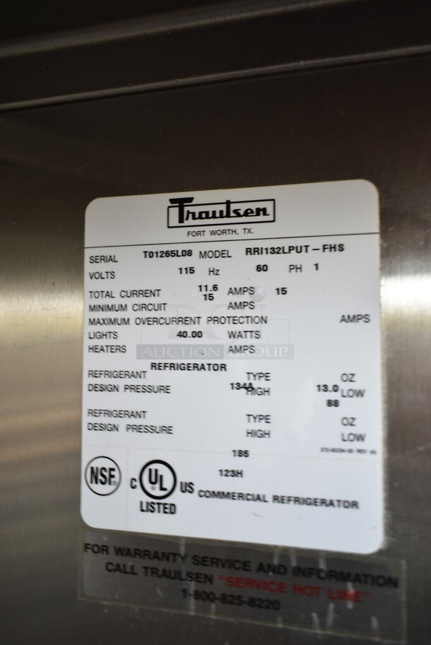Traulsen RRI132LPUT-FHS Stainless Steel Commercial Single Door Roll In Cooler w/ Pan Rack. 115 Volts, 1 Phase. Tested and Working! - Image 4 of 4