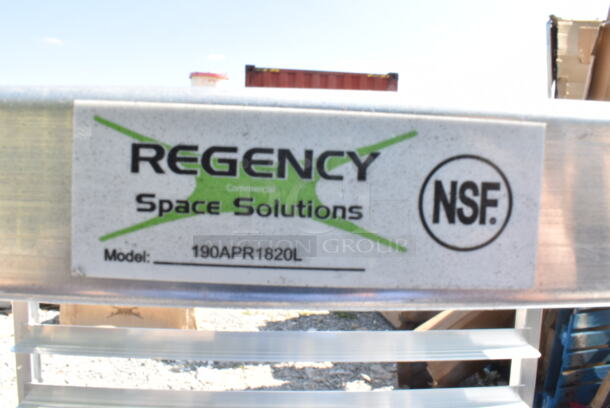 BRAND NEW SCRATCH AND DENT! Regency 190APR1820L 20 Pan End Load Bun / Sheet Pan Rack. No Casters.  - Image 3 of 3