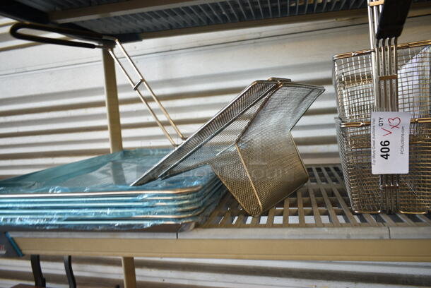 3 BRAND NEW SCRATCH AND DENT! Metal Fry Baskets. 3 Times Your Bid!  - Image 4 of 5