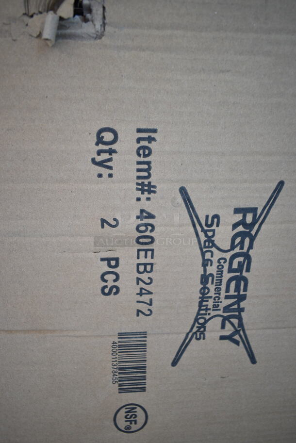 Box of 2 BRAND NEW SCRATCH AND DENT! Regency 460EB2472 24" x 72" NSF Black Epoxy Wire Shelf - Image 3 of 3