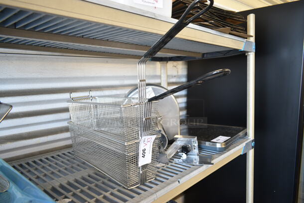 3 BRAND NEW SCRATCH AND DENT! Metal Fry Baskets. 3 Times Your Bid!  - Image 5 of 5