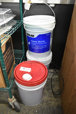 3 Barrels of Cleaner Including Low Temp Detergent, 2 Ecotemp Ultra Dry Rinse Additive. 3 Times Your Bid!