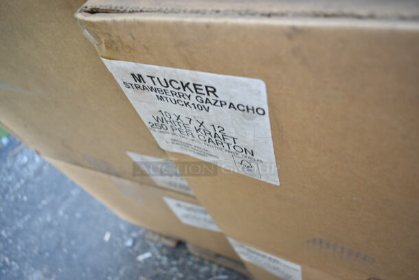 PALLET LOT of 23 BRAND NEW Boxes Including Whole Bean Colombian, M Tucker 10x7x12 White Kraft Strawberry Gazpacho, NOB04SW, M Tucker 10x7x12 White Kraft Braised Pork, C Melt Shop 0813, Karat C-KDL508 Sipper Lid, Designerware DWB10180 Bowls. 23 Times Your Bid!  - Image 9 of 12