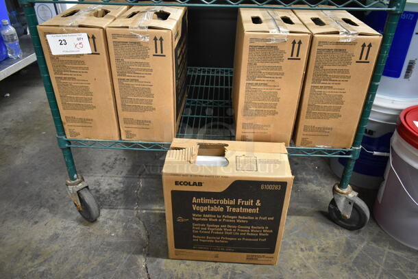 5 BRAND NEW IN BOX! Ecolab 6100283 Antimicrobial Fruit & Vegetable Treatment. 5 Times Your Bid!  - Image 1 of 4