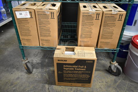 5 BRAND NEW IN BOX! Ecolab 6100283 Antimicrobial Fruit & Vegetable Treatment. 5 Times Your Bid! 