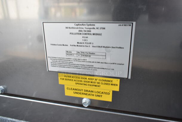 BRAND NEW! CaptiveAire SIF20DD Stainless Steel Commercial Pollution Control Module.  - Image 9 of 9
