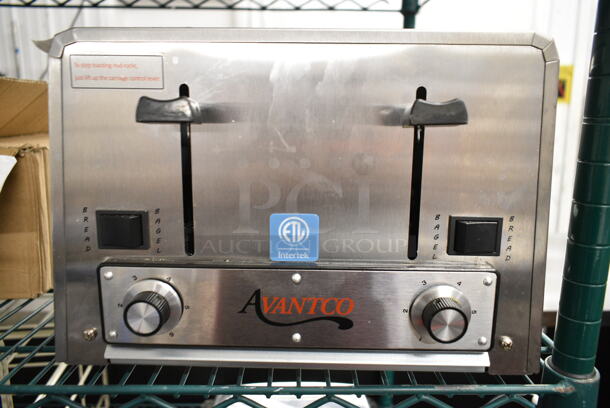 2023 Avantco 184THD27208 Stainless Steel Commercial Countertop 4 Slot Toaster. 208 Volts, 1 Phase.  - Image 4 of 6