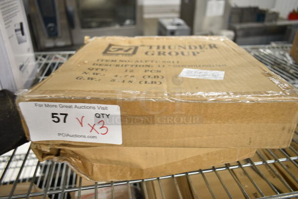 ALL ONE MONEY! Lot of BRAND NEW Items Including 2 Box of 12 Thunder Group ALPTCS011 11" Coupe Style Pizza Trays. - Image 6 of 8