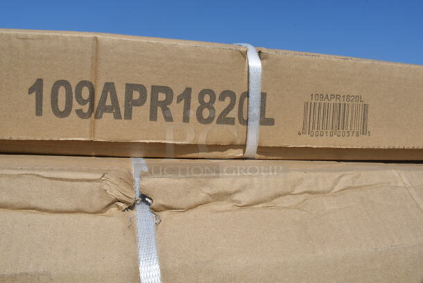 BRAND NEW SCRATCH AND DENT! Regency 109APR1820L 20 Pan End Load Bun / Sheet Pan Rack with Non-Marking Casters - Unassembled. May Be Missing Pieces.  - Image 2 of 2