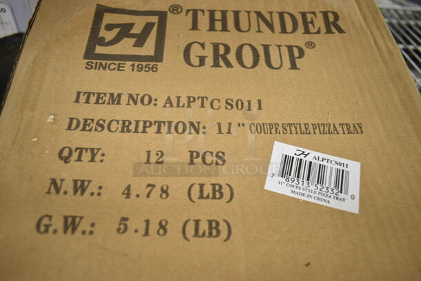 ALL ONE MONEY! Lot of BRAND NEW Items Including 2 Box of 12 Thunder Group ALPTCS011 11" Coupe Style Pizza Trays. - Image 7 of 8