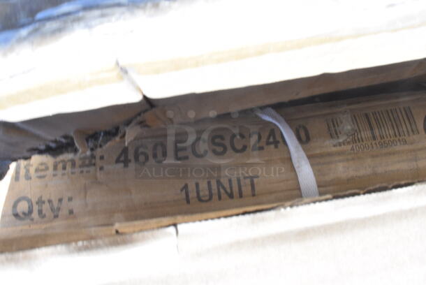 2 BRAND NEW SCRATCH AND DENT! Regency 460ECSC2460 NSF Chrome Wire Security Cage - 24" x 60" x 61" and Steelton 465C2472KE4 24" x 72" NSF Chrome 4-Shelf Kit with 72" Posts. 2 Times Your Bid! May Be Missing Pieces.  - Image 2 of 3
